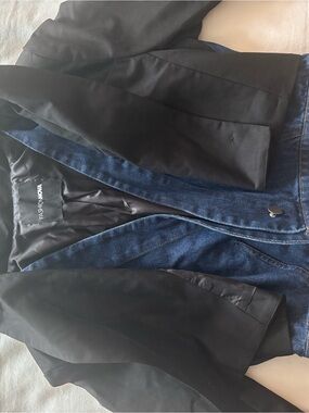 Fashion Nova Black Jacket with Jean Accents